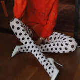 Daiiibabyyy  Vintage Women's Pantyhose Fashion Sexy Crash Tights Spring Autumn Super Elastic Bottoms Y2k Female Polka Dot Stockings