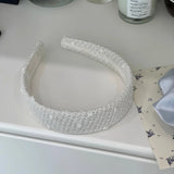 DAIIIBABYYY  -  Sweet cream knitted wool headband autumn and winter foreign style daily versatile headband hairhoop go out hair accessories new