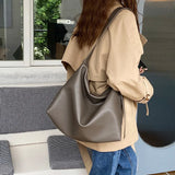 Daiiibabyyy Korean version versatile bag soft collapsed simple style shoulder bag new style bag women's large capacity crossbody bag