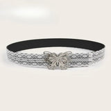 Daiiibabyyy  New Korean White Floral Lace Waist Belt Adjustable All-match Fashion Waistband for Women Waist Belts Strap Decor Accessories