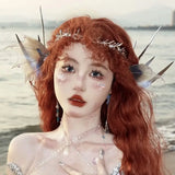 Daiiibabyyy  Crown of Thorns Party Hair Accessories Ancient Silver Jewelry Crowns for Women Head Band Bride Girls Tiaras Wedding Bridal Prom