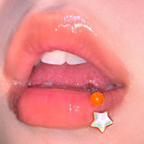 DAIIIBABYYY  -  1PC Colorful Star Lip Ring Lip piercing Acrylic Rainbow Star Stainless steel Body piercing Jewelry