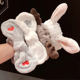 Daiiibabyyy 1pc cute Soft Coral Fleece Headband Animal Ears Hairband Wash Face Hair Holder Bow Turban for Women Hair Band Hair Accessories