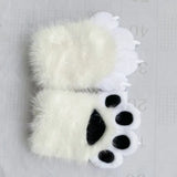 Daiiibabyyy  New Kawaii Animal Paw Gloves, Plush Cosplay Claw Mittens with Movable Nails for Anime Costume Party