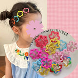 DAIIIBABYYY  -  3pc Cute Colorful Flower Small BB Hairpin Hair Clips for Girls Kids Childs Sweet Gift Hair Accessories Party Holiday Ornamen