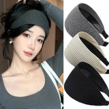 DAIIIBABYYY  -  New Korean Knitted Headband Women's Fitness Sports Style Widened Pit Strip Headband Headband High-end Wash Fashion Headgear