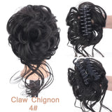 Daiiibabyyy  Synthetic Chignon Messy Curly Claw Hair Bun Scrunchy Fake False Hair Band Tail for Women Hairpieces Blonde Black Brown
