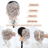 Daiiibabyyy  Synthetic Chignon Messy Curly Claw Hair Bun Scrunchy Fake False Hair Band Tail for Women Hairpieces Blonde Black Brown
