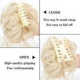 Daiiibabyyy  Synthetic Chignon Messy Curly Claw Hair Bun Scrunchy Fake False Hair Band Tail for Women Hairpieces Blonde Black Brown