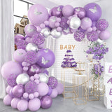 Daiiibabyyy Butterfly Balloon Garland Arch Kit Happy Birthday Party Decor Kids Baby Shower Girl Latex Balloon Chain Wedding Party Supplies