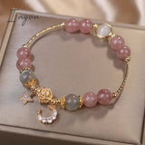Daiiibabyyy Sea Blue Treasure Moonlight Crystal Bracelet