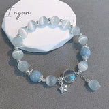 Daiiibabyyy Sea Blue Treasure Moonlight Crystal Bracelet