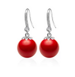 New Pearl Drop Earrings White Pink Color for Women Temperament Female Earrings Wedding Gift Fashion Jewelry daiiibabyyy
