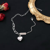 Daiiibabyyy Delysia King  Fashionable Love Heart Bracelet Simple Letter Bracelet Retro Jewelry