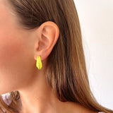 Lost Lady New Fashion Semicircle Oil Dripping Earrings Ladies Alloy Earrings With The Same Type of Jewelry Wholesale daiiibabyyy