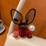 Female Summer Bangs Shark Clip Korea Adjustable Mesh Rabbit Ear Hair Claws Accessories for Women Small Side Girls Hairpin daiiibabyyy