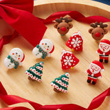 New Creative Asymmetric Christmas Elk Earrings Cute Santa Claus Snowman Tree Xmas Deer Bell Earrings Party Jewelry Gifts 2022 daiiibabyyy