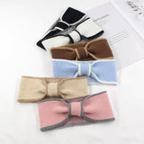 Wide Knitted Headband Bows Knotted Winter Women Turban Hair Accessories Face Wash Headband Temperament Wide-brimmed Headband daiiibabyyy