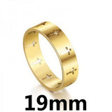 Trend Silver Color Alloy Rhinestone Cross Ring Geometric Heart Adjustable Open Rings For Women Fashion Jewelry Gift Dropshipping daiiibabyyy