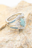 Elegant Women Engagement Rings Set Silver Color  Metal Inlaid Zircon Natural Stone Wedding Ring for Women Bridal Fashion Jewelry daiiibabyyy