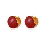 New Classic Copper Ear Buckle Earrings for Women Trendy Gold Color Hollow Circle Earrings Punk Hip Hop Gift Jewelry Accessories daiiibabyyy