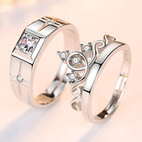 Classic Couple Rings For Men Women CZ Stone Trendy Wedding Lovers' Ring Jewelry Romantic Valentine's Day Present Ring Accessory daiiibabyyy