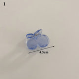 New Ins Large Geometric Hollow Square Tortoiseshell Transparent Blue Acetate Hair Clip Hair Claw for Women Hair Accessories daiiibabyyy
