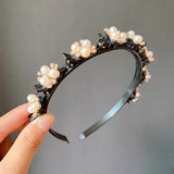 Alice Pearls Elegant Hairbands Men Women Sports Headband Double Bangs Hairstyle Make Up Hairpins Fashion Hair Accessories daiiibabyyy