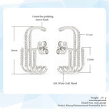 Daiiibabyyy Korean Style Special Design Earrings For Women CZ Copper Silver Color New Design Fashion Jewelry Gift DZE015