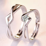 Classic Couple Rings For Men Women CZ Stone Trendy Wedding Lovers' Ring Jewelry Romantic Valentine's Day Present Ring Accessory daiiibabyyy