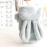 Puppy Clothes Soft Flannel Cute Long Rabbit Ear Coats Warm Outfits Autumn Winter Pet Dog Outerwear Hoodies Jackets Chihuahua daiiibabyyy