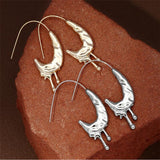 2022 New Golden Metal Geometric Irregular Drop C-shaped Circel Hoop Earrings for Women Girls Party Travel Jewelry daiiibabyyy