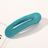 Solid Color Duckbill Clips Duckbill Clips Large All-match Bangs Clips Hair Accessories Fashionable Flocking Hair Clips daiiibabyyy