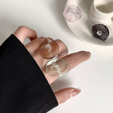 2022 New Arrival Colorful Transparent Acrylic Irregular Geometry Rings for Women Jewelry Party Gifts Fashion Forefinger Rings daiiibabyyy