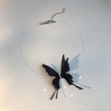 2022 Fashion Fine Black White Big Butterfly Collares Choker Simple Transparent Fishing Line Necklaces For Women Popular Jewelry daiiibabyyy