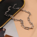 Necklace for Women Solid U-shaped Chain Horseshoe Chain Couple Chain Necklace Jewelry Wholesale Boho Jewelry Collar daiiibabyyy