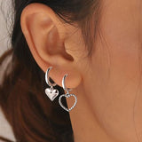 17KM Korean Asymmetrical Rhinestone Butterfly Drop Earrings For Women Girls Trendy Fashion Pearl Chain Earrings Jewelry Gifts daiiibabyyy