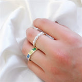 Korean Fashion Cute Heart Enamel Ring for Women Dripping Oil Color Contrast Opening Heart Rings Girl Party Jewelry 2021 New daiiibabyyy