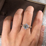 Daiiibabyyy Fashion Jewelry Women Engagement Ring Crystal Wedding Promise Crown Flower Rings for Women Jewelry Gifts