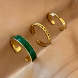 2022 New Gothic Style Fashion Jewelry Three Piece Opening Rings for Woman European and American Wedding Party Sexy Ring daiiibabyyy