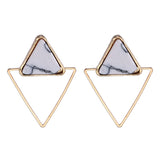 2021 New Fashion Simple Earrings For Women Exaggerated Wild Stone Geometric Shapes Marble Jewelry Gifts Banquet Girls daiiibabyyy