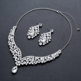 Bridal Jewelry Sets Wedding Jewellery Set Bridal Jewelry Necklace Earings for Women Rhinestone Crystal Bride Accessories Fashion daiiibabyyy