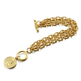 AENSOA Fashion Gold Color King Head Coin Pendant Multilayer Metal Chain Bracelets Set for Women Charm Wedding Party Jewelry Gift daiiibabyyy