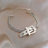 Stainless Steel Bracelet for Women Belt Hand Simple Stainless Steel Women Multilayer Bracelet Trendy Jewelry Wholesale daiiibabyyy