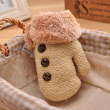 Kids Gloves for 0-3 Years Baby Cotton Toddler Boy Girl Keep Warm Gloves Newborn Winter Thicken Mittens  Children  Wrist length daiiibabyyy