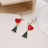 Cute Christmas Acrylic Earrings For Women Cartoon Christmas Tree Bell Snowflake Drop Earrings Trendy Jewelry Xmas Festive Gift daiiibabyyy
