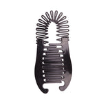 Daiiibabyyy Woman Hair Comb Banana Hairpin Fashion Simple Black Oval PE Plastic Hairpin Vertical Clip Ponytail Holder Hair Accessories