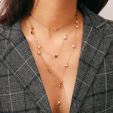 Daiiibabyyy Bohemian Fashion Multilayer Star Tassel Choker Necklace for Women Personality Statement Collares Gold Color Jewelry Accessories