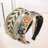 Print Headband Vintage Women Floral Elastic Hairband Hair Hoop Headdress Cross Knot Head Band Girls Hair Accessories