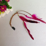 New Women Girls Headdress Hair Ornaments Bb Clip Feathers Indian Style Feather Hair Tassel Hair Piece Accessories Barrettes daiiibabyyy